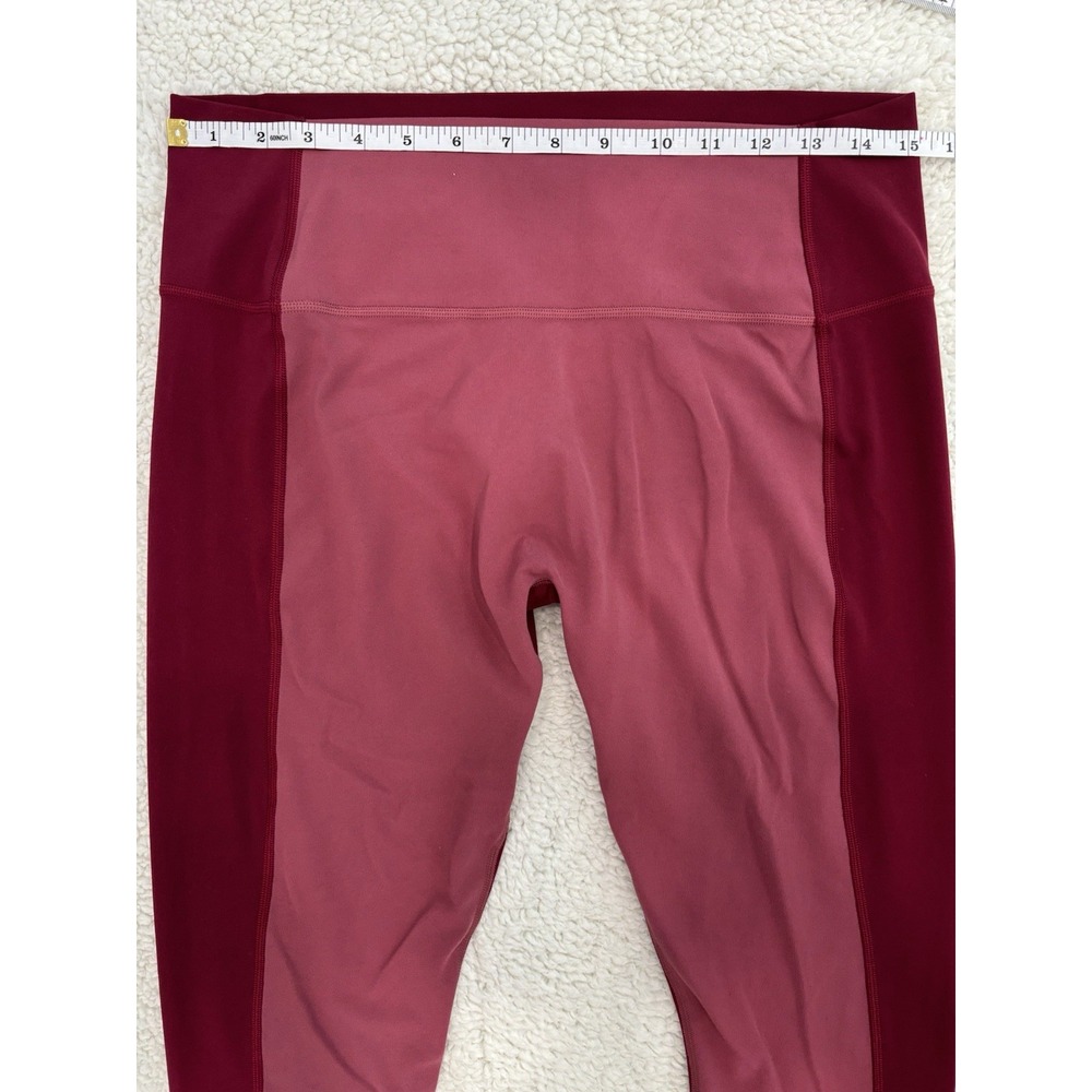 Athleta XL High Rise Transcend Colorblock Leggings Stretch 7/8 Athletic Yoga Gym - Picture 6 of 9